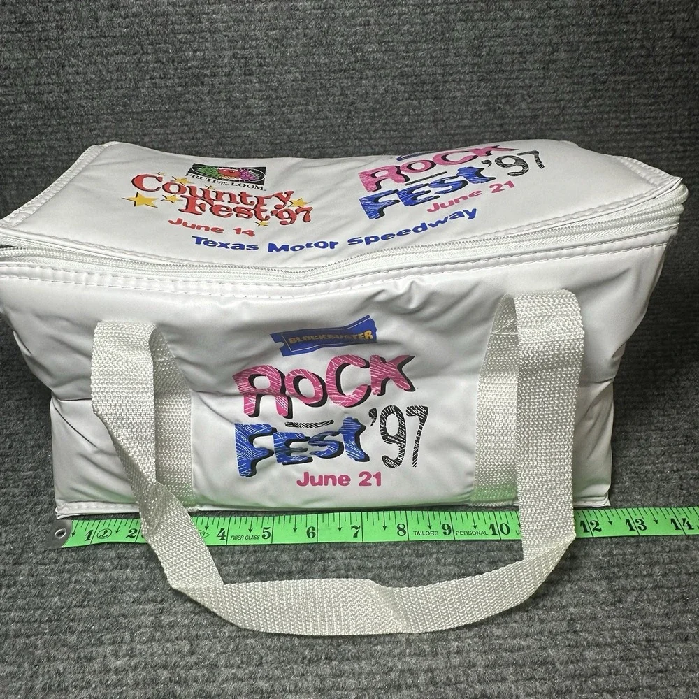 Vintage Blockbuster Video/Music Cooler Handbag 1997 Country Rock Fest‎ TX Rare